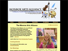 Tablet Screenshot of monroeartsalliance.org